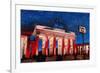 Berlin Brandenburg Gate with Paris Place-Martina Bleichner-Framed Art Print