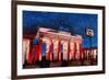 Berlin Brandenburg Gate with Paris Place-Martina Bleichner-Framed Art Print