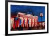 Berlin Brandenburg Gate with Paris Place-Martina Bleichner-Framed Art Print