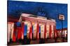 Berlin Brandenburg Gate with Paris Place-Martina Bleichner-Stretched Canvas