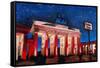 Berlin Brandenburg Gate with Paris Place-Martina Bleichner-Framed Stretched Canvas