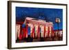 Berlin Brandenburg Gate with Paris Place-Martina Bleichner-Framed Art Print