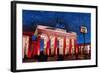 Berlin Brandenburg Gate with Paris Place-Martina Bleichner-Framed Art Print