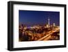 Berlin, Cathedral, Alexanderplatz Square and Nikolaiviertel, from Above, Dusk-Catharina Lux-Framed Photographic Print