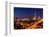 Berlin, Cathedral, Alexanderplatz Square and Nikolaiviertel, from Above, Dusk-Catharina Lux-Framed Photographic Print