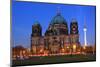 Berlin Cathedral at the Pleasure Garden, Lustgarten, with Television Tower, Berlin, Germany-null-Mounted Art Print