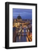 Berlin Cathedral, Berliner Dom, Seen Fom the Fischerinsel at Dusk-David Bank-Framed Photographic Print