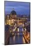 Berlin Cathedral, Berliner Dom, Seen Fom the Fischerinsel at Dusk-David Bank-Mounted Photographic Print