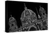 Berlin Cathedral, Black-And-White Alienated-Thomas Ebelt-Stretched Canvas