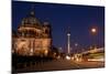 Berlin, Cathedral, Construction Site, Barrier, Street Scene, Night-Catharina Lux-Mounted Photographic Print