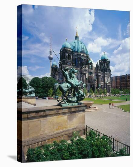 Berlin Cathedral Lustgarten-null-Stretched Canvas