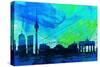 Berlin City Skyline-NaxArt-Stretched Canvas