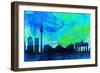 Berlin City Skyline-NaxArt-Framed Art Print