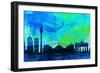 Berlin City Skyline-NaxArt-Framed Art Print