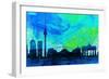 Berlin City Skyline-NaxArt-Framed Art Print