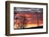 Berlin, Cityscape, Street Lamps, Evening Sky-Catharina Lux-Framed Photographic Print