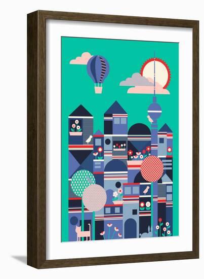 Berlin Cityscape-null-Framed Giclee Print