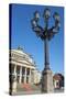 Berlin Concert House (Konzerthaus Berlin) with Ornate Traditional Lamppost in the Foreground-Charlie Harding-Stretched Canvas