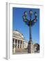 Berlin Concert House (Konzerthaus Berlin) with Ornate Traditional Lamppost in the Foreground-Charlie Harding-Framed Photographic Print