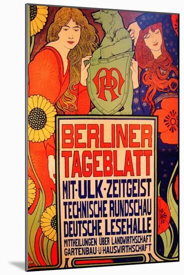 Berlin Daily Newspaper Poster-null-Mounted Art Print