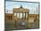 Berlin Divided: The Brandenburg Gate Stands Isolated Between East and West Berlin-null-Mounted Photographic Print