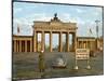 Berlin Divided: The Brandenburg Gate Stands Isolated Between East and West Berlin-null-Mounted Photographic Print