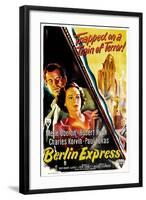 Berlin Express, Robert Ryan, Merle Oberon, 1948-null-Framed Art Print