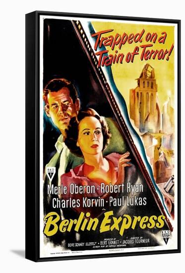 Berlin Express, Robert Ryan, Merle Oberon, 1948-null-Framed Stretched Canvas