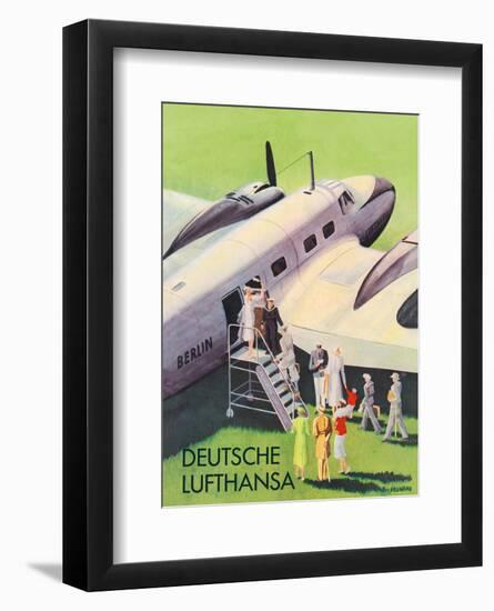 Berlin - German (Deutsche) Lufthansa Airlines-Siegward-Framed Art Print