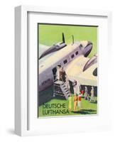 Berlin - German (Deutsche) Lufthansa Airlines-Siegward-Framed Art Print