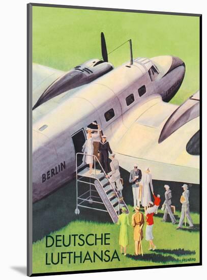 Berlin - German (Deutsche) Lufthansa Airlines-Siegward-Mounted Art Print