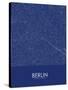 Berlin, Germany Blue Map-null-Stretched Canvas