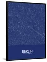 Berlin, Germany Blue Map-null-Framed Poster