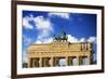 Berlin, Germany. Close-up of the Quadriga atop the Brandenburg Gate-Miva Stock-Framed Photographic Print