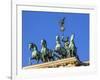 Berlin, Germany. Close-up of the Quadriga atop the Brandenburg gate.-Miva Stock-Framed Photographic Print