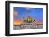 Berlin, Germany. Close-up of the Quadriga atop the Brandenburg gate.-Miva Stock-Framed Photographic Print