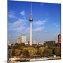 Berlin, Germany. Fernsehturm TV Tower at Alexanderplatz-Miva Stock-Mounted Photographic Print