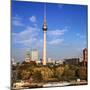 Berlin, Germany. Fernsehturm TV Tower at Alexanderplatz-Miva Stock-Mounted Photographic Print