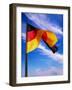 Berlin, Germany. Flag of the Federal Republic Of Germany on a flagpole waving in the breeze.-Miva Stock-Framed Photographic Print