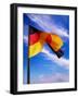 Berlin, Germany. Flag of the Federal Republic Of Germany on a flagpole waving in the breeze.-Miva Stock-Framed Photographic Print