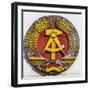 Berlin, Germany. Formerly on a section of the Berlin Wall with the seal of the combined German Demo-Miva Stock-Framed Photographic Print