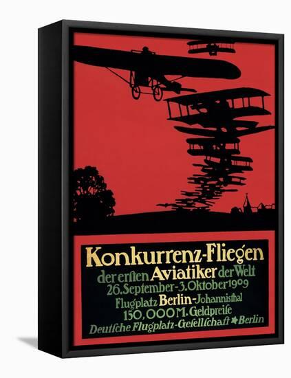 Berlin, Germany - Konkurrenz-Fliegen Airfield Promotional Poster-Lantern Press-Framed Stretched Canvas