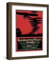 Berlin, Germany - Konkurrenz-Fliegen Airfield Promotional Poster-Lantern Press-Framed Art Print
