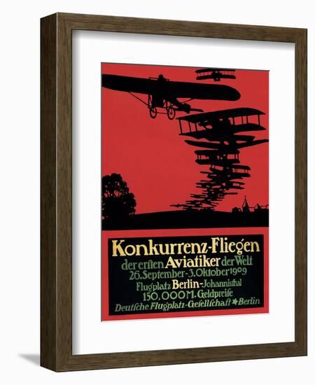 Berlin, Germany - Konkurrenz-Fliegen Airfield Promotional Poster-Lantern Press-Framed Art Print