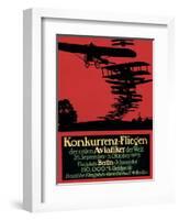 Berlin, Germany - Konkurrenz-Fliegen Airfield Promotional Poster-Lantern Press-Framed Art Print