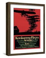 Berlin, Germany - Konkurrenz-Fliegen Airfield Promotional Poster-Lantern Press-Framed Art Print