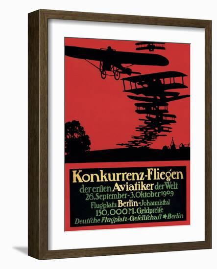 Berlin, Germany - Konkurrenz-Fliegen Airfield Promotional Poster-Lantern Press-Framed Art Print