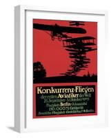 Berlin, Germany - Konkurrenz-Fliegen Airfield Promotional Poster-Lantern Press-Framed Art Print