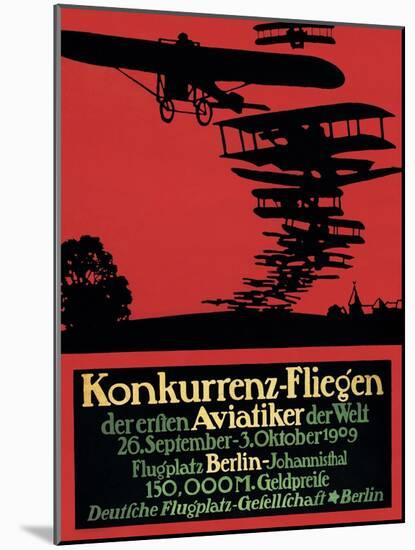 Berlin, Germany - Konkurrenz-Fliegen Airfield Promotional Poster-Lantern Press-Mounted Art Print