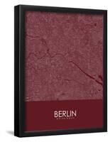 Berlin, Germany Red Map-null-Framed Poster